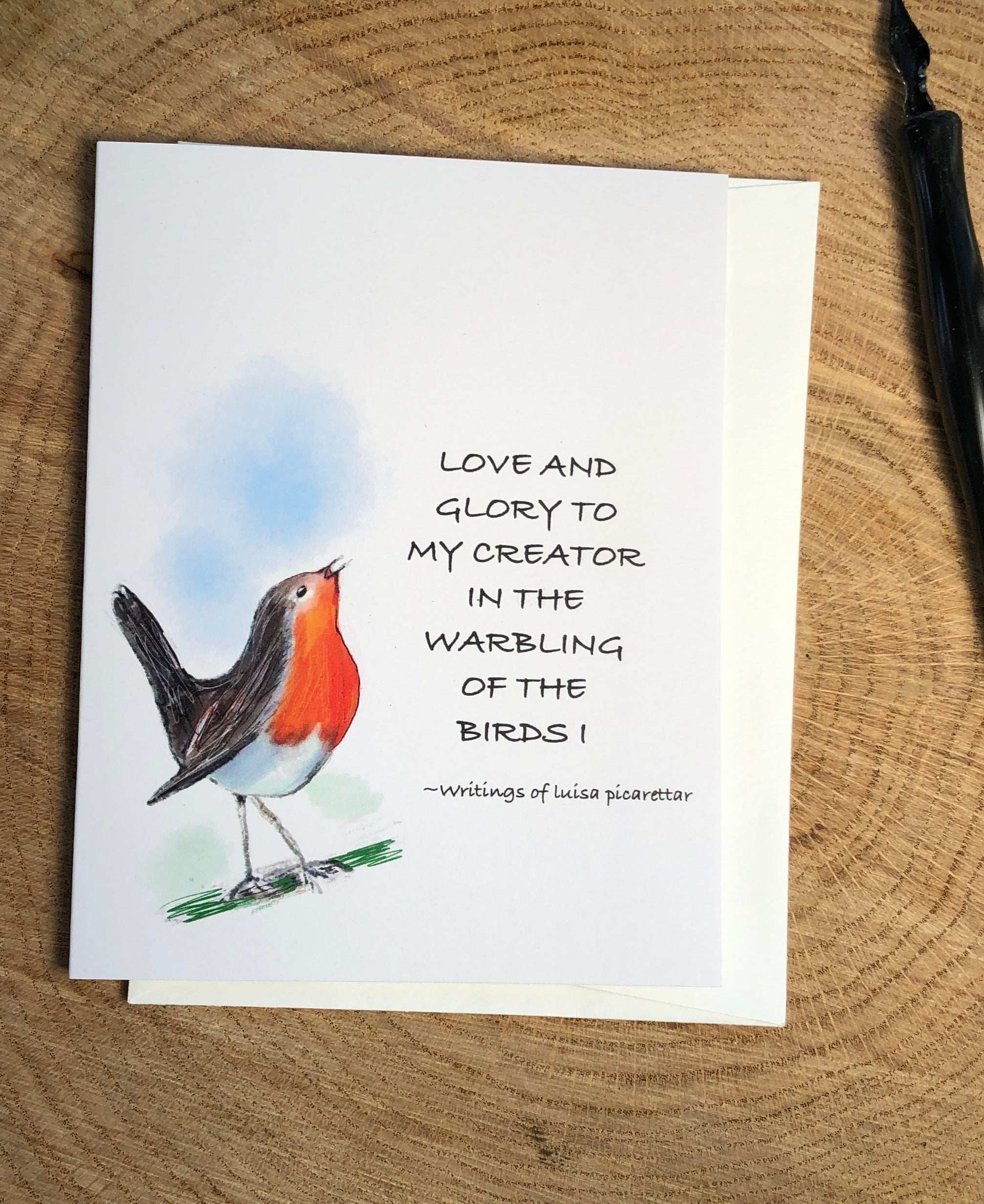 "Warbling Of The Birds" Note Card