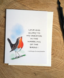 "Warbling Of The Birds" Note Card